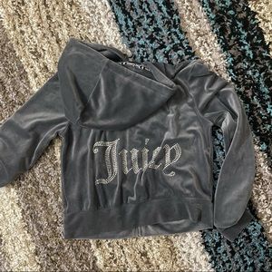 Juicy Couture Logo Full-Zip Drawstring Hoodie